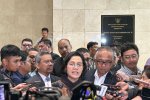 Menteri Keuangan Sri Mulyani Indrawati di gedung DPR, Jakarta pada Selasa (20/5). 