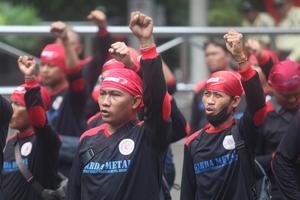 Unjuk rasa buruh di KPK