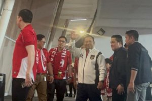 Prabowo Nonton Laga Lawan Cina
