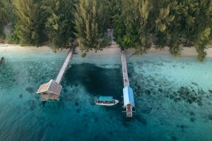 Foto udara salah satu kawasan Raja Ampat