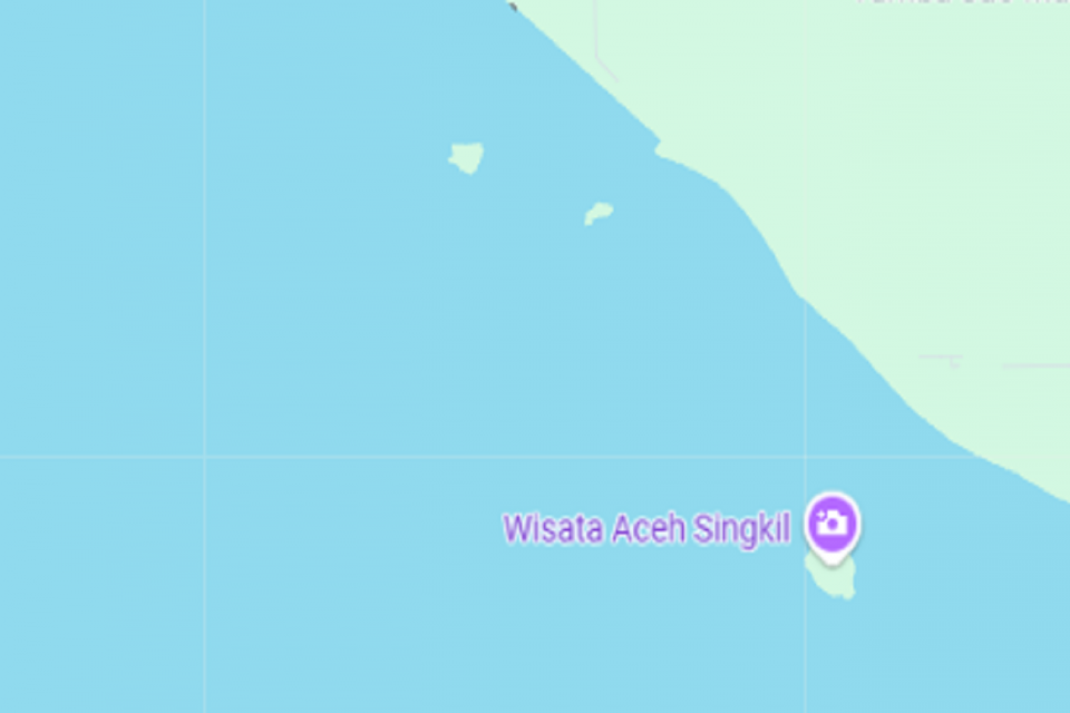 Gugusan pulau yang menjadi sengketa Provinsi Aceh dengan Sumatra Utara. Foto: Tangkapan layar Google Maps