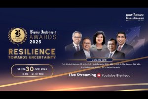 Malam puncak Bisnis Indonesia Award 2025 menjadi momentum penghargaan bagi perusahaan-perusahaan yang berhasil menunjukkan resiliensi dan inovasi di t