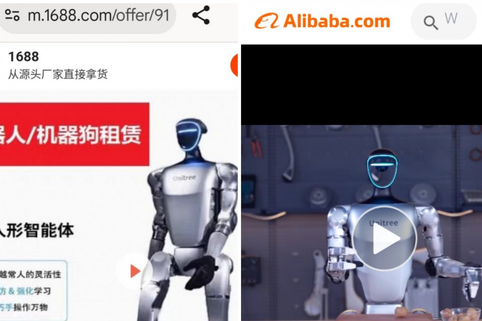 Robot humanoid di Unitree di e-commerce Cina, polri