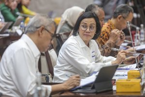 Rapat Kerja Komisi XI DPR dengan Kemenkeu, Menteri PPN/Kepala Bappenas dan Gubernur Bank Indonesia (Foto: Katadata/Fauza Syahputra)