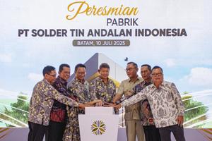 Peresmian pabrik hilirisasi timah di Batam