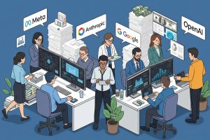 Ilustrasi peneliti AI