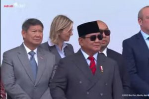 Presiden Prabowo Subianto saat menghadiri Bastille Day di Paris, Prancis, Senin (14/7).
