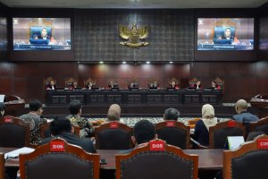 Sidang Uji Materi Undang-Undang Nomor 28 Tahun 2014 tentang Hak Cipta (Foto: Katadata/Fauza Syahputra)