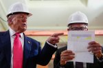 Presiden AS Donad Trump berkunjung ke kantor The Fed