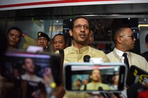 Nadiem Makarim usai jalani pemeriksaan di KPK