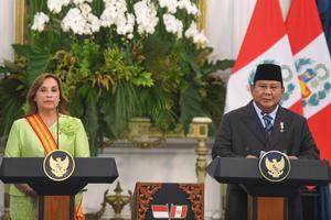 Konpers pascapertemuan bilateral Indonesia dan Peru