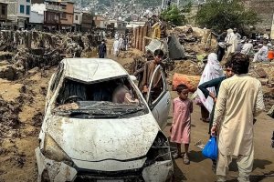 Banjir bandang akibat hujan deras di Pakistan