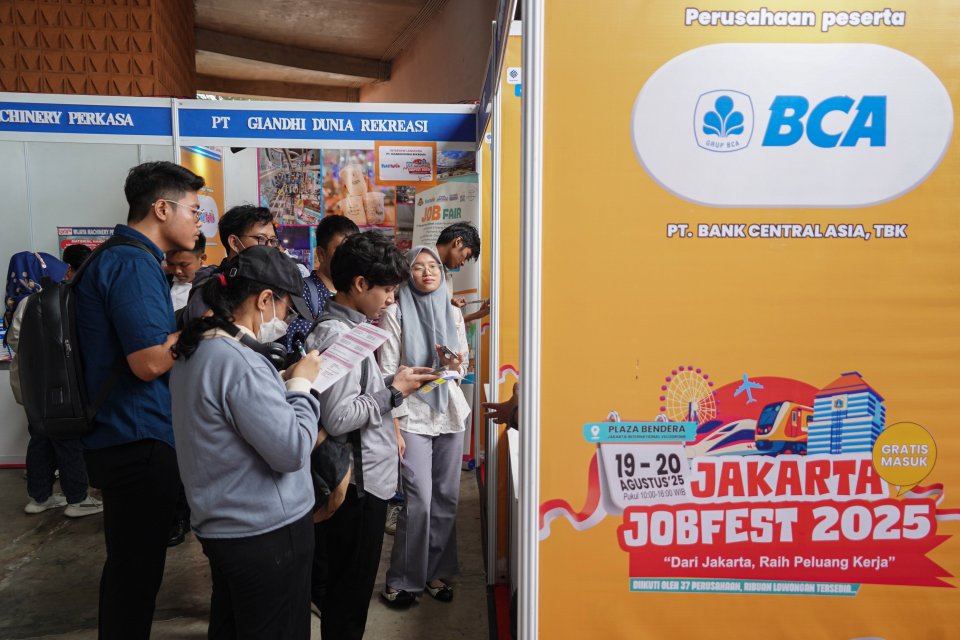 Pemprov Jakarta Gelar Festival Lowongan Kerja 2025 (Foto: Katadata/Fauza Syahputra)