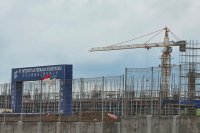 Pembangunan pabrik kendaraan listrik BYD di lahan PT Surya Semesta Interbusa Tbk (SSIA) di Subang