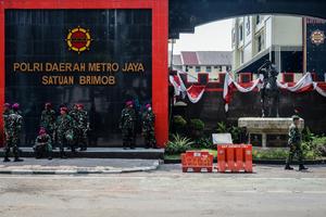 TNI AL jaga Mako Brimob Polda Metro Jaya