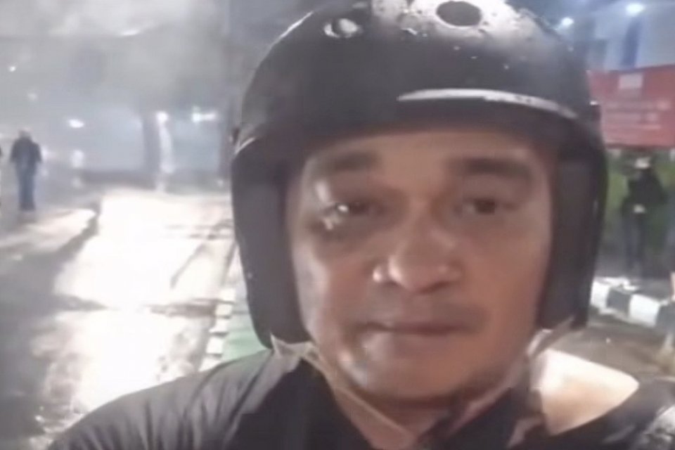 Jurnalis foto Antara dipukul demonstran di brimob kwitang,