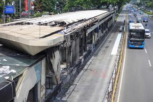 Total kerugian fasilitas publik Jakarta akibat unjuk rasa