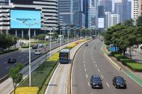 Jalan protokol Jakarta lengang