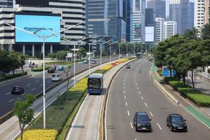 Jalan protokol Jakarta lengang