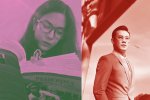 Foto profil pink hijau dan merah putih