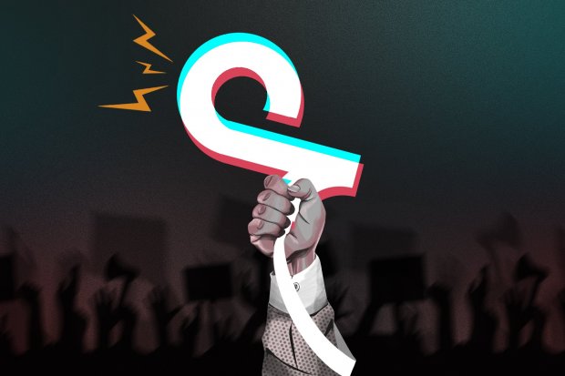 Ilustrasi TikTok sebagai Medan Demo
