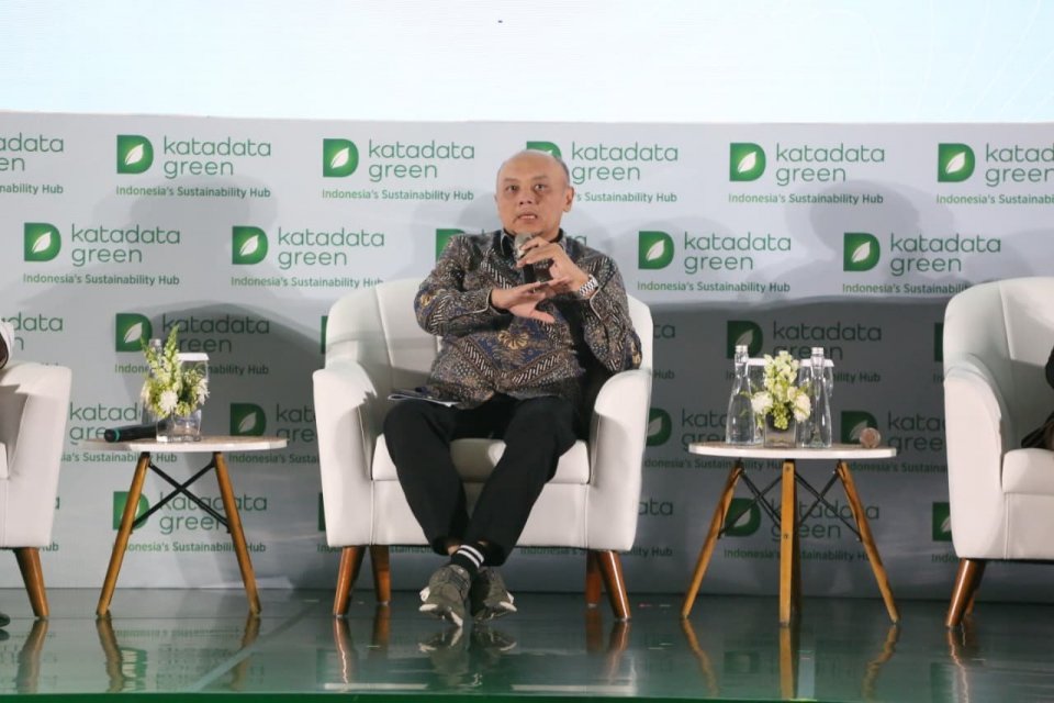 Direktur Penyaluran Dana Sektor Hilir BPDP, Mohammad Alfansyah dalam ajang Sustainability Action for The Future Economy (SAFE) 2025 di Jakarta, Kamis (11/09/2025).