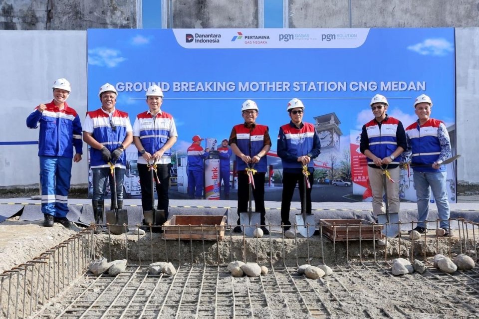PGN melalui anak perusahaan PGN Gagas, resmi memulai pembangunan mother station (MS) compressed natural gas (CNG) pertama di Kota Medan, Jumat, (19/9/2025). \