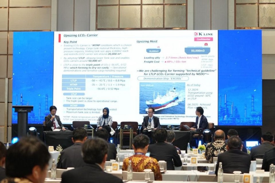 Diskusi panel The 5th Asia CCUS Network Forum menyoroti peran Pertamina International Shipping (PIS) dalam transportasi karbon lintas negara.