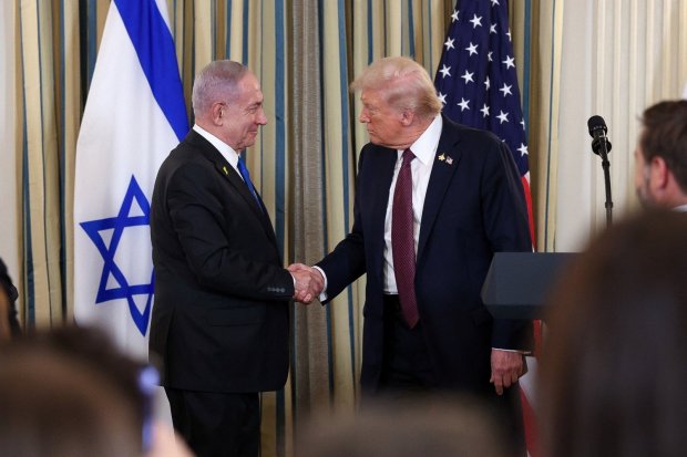 Presiden AS Donald Trump dan Perdana Menteri Israel Benjamin Netanyahu di  White House in Washington, 29 September 2025 