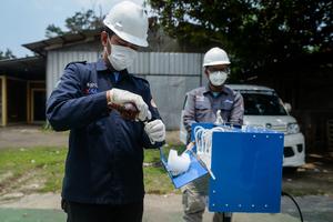Pengukuran kualitas udara di kawasan permukiman