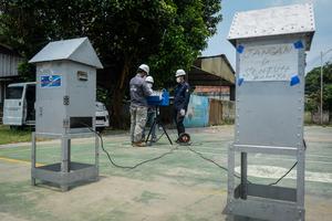 Pengukuran kualitas udara di kawasan permukiman