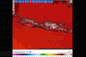 Viral citra satelit Pulau Jawa berwarna merah