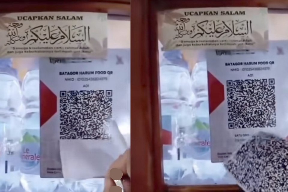 Dugaan QRIS palsu di pujasera depan Telkom University Kabupaten Bandung