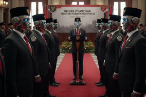 Ilustrasi menteri robot
