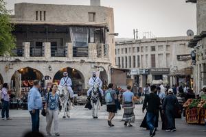 Souq Waqif pasar berarsitektur tradisional di Qatar