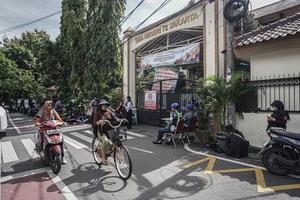 Kegiatan pembelajaran daring SMA 72 Jakarta