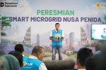 General Manager PLN Unit Induk Distribusi (UID) Bali, Eric Rossi Priyo Nugroho saat memberikan sambutan saat peresmian Smart Microgrid Nusa Penida (27