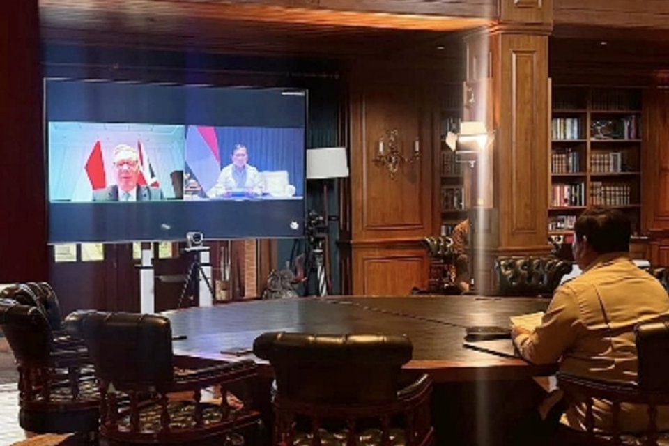 inggris - Indonesia kerja sama maritim, Prabowo, pm inggris keir streamer,