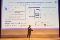 Founder Kata.AI Irzan Raditya, di SMBC TechConnect, di Jakarta Selatan, Senin (24/11).