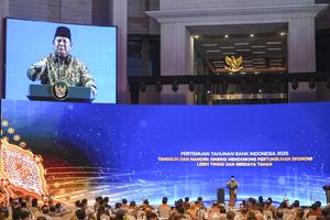 Presiden hadiri pertemuan tahunan Bank Indonesia 2025