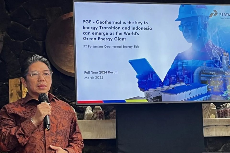 Direktur Utama PT Pertamina Geothermal Energy Tbk Julfi Hadi. Foto: Antara