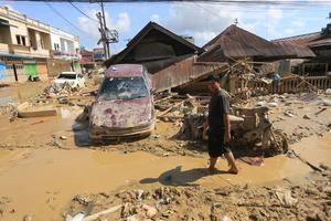 Dampak banjir bandang di Aceh Tamiang