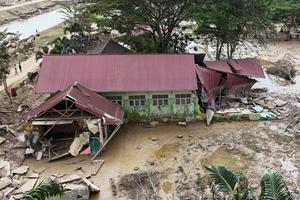 Sekolah rusak pasca bencana hidrometeorologi di Aceh Utara