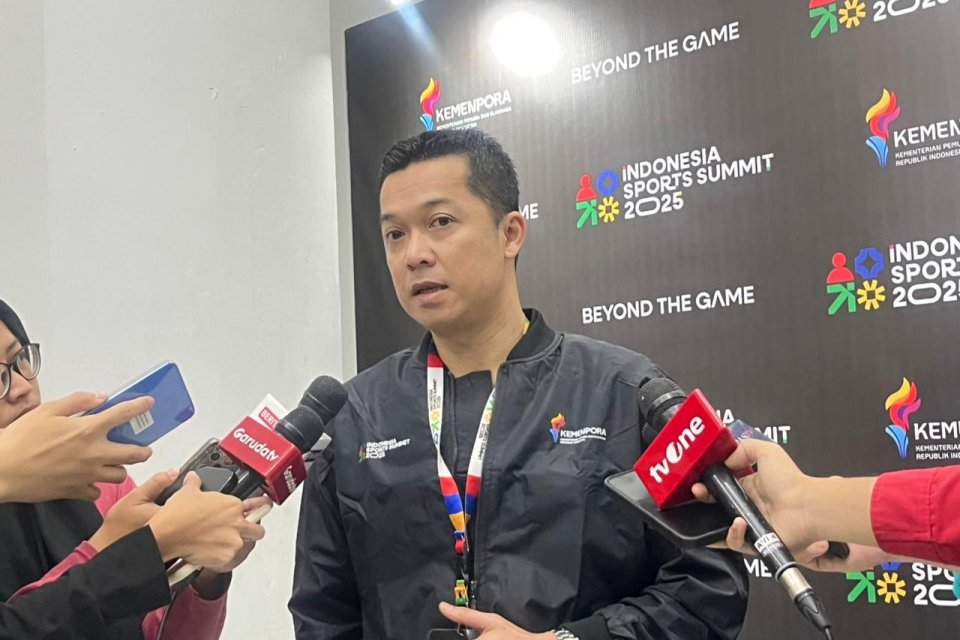 Wakil Menteri Pemuda dan Olahraga, Taufik Hidayat, Indonesia Sport Summit 2025, Minggu (7/12)