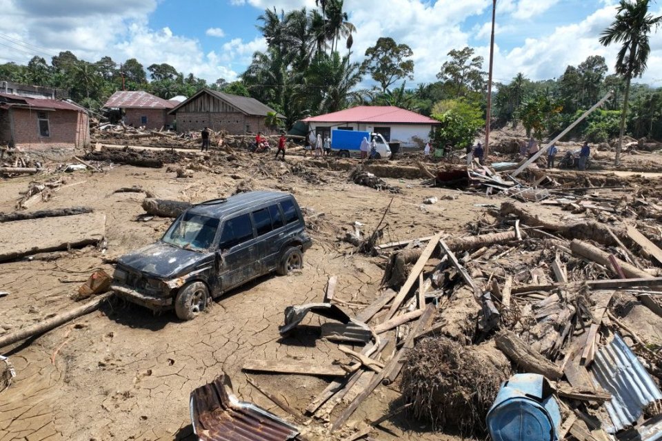 Kondisi Nagari Salareh Aie, Kecamatan Palambayan, Kabupaten Agam Sumatera Barat 7 hari usai banjir bandang, Sabtu (6/12)