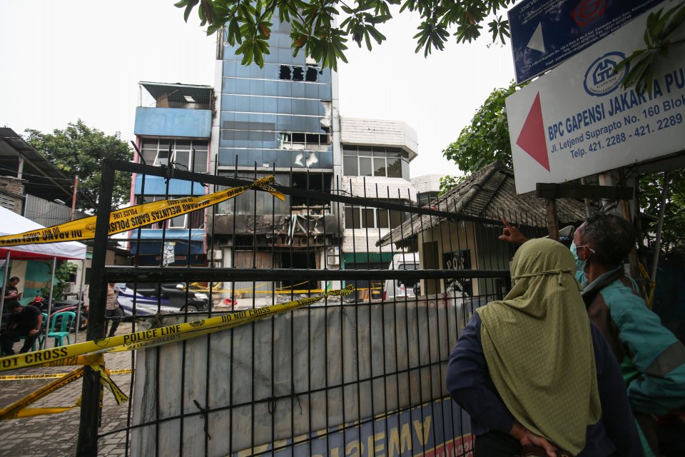 penyebab Ruko Terra drone kebakaran, 