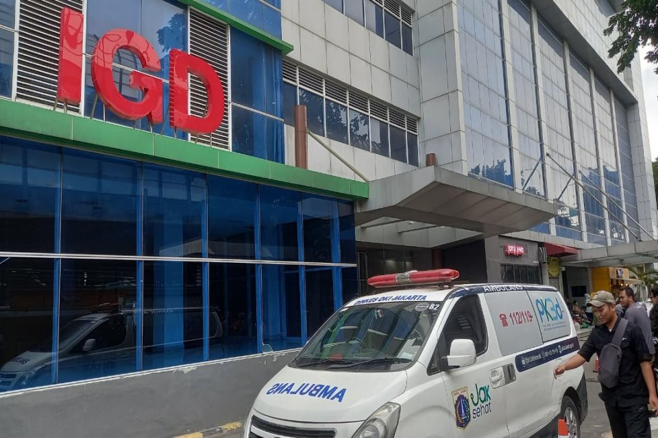 Suasana di depan IGD RS Koja, Jakarta Utara. 