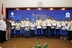 Kagama Regional Leaders Forum atau KRLF 2025, yang digelar di Balai Senat UGM, Yogyakarta, pada Jumat (12/12).