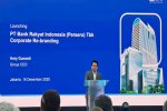 Direktur Utama Bank Rakyat Indonesia Hery Gunardi dalam peluncuran logo baru BRI, Selasa (16/12)