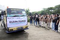 Pemberangkatan relawan dan bantuan untuk korban bencana alam